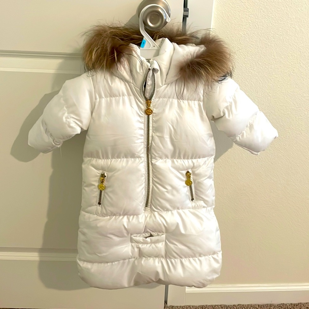 White baby overalls